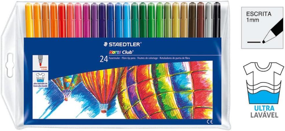 imageSTAEDTLER Washable Felt Tip Markers for Kids Ideal for Coloring ampamp Drawing 24 Pack 325 WP24
