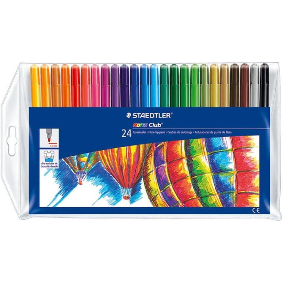 imageSTAEDTLER Washable Felt Tip Markers for Kids Ideal for Coloring ampamp Drawing 24 Pack 325 WP24
