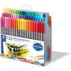 imageSTAEDTLER DoubleEnded FiberTip Pens NonPermanent Ink Fine ampamp Bold Writing and Coloring Tips 120 Assorted Colors 3200 TB120 Multicoloured 3200 TB120ST120 Count Pack of 1