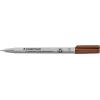 imageSTAEDTLER Lumograph NonPermanent Wet Erase Marker Pen Fine Tip Low Odor Colored Markers Blue 3113Brown