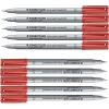 imageSTAEDTLER Lumograph NonPermanent Wet Erase Marker Pen Fine Tip Low Odor Colored Markers Blue 3113Red