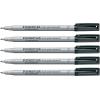 imageSTAEDTLER Lumograph NonPermanent Wet Erase Marker Pen Fine Tip Low Odor Colored Markers Blue 3113black
