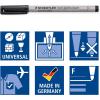 imageSTAEDTLER Lumograph NonPermanent Wet Erase Marker Pen Fine Tip Low Odor Colored Markers Blue 3113black