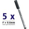 imageSTAEDTLER Lumograph NonPermanent Wet Erase Marker Pen Fine Tip Low Odor Colored Markers Blue 3113black