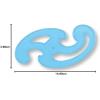 imageSTAEDTLER Mars Professional French Curve Design Ruler Set for Pattern Making 3 Essential A B C Shapes Blue Transparent Plastic with Inking Edge