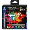 imageSTAEDTLER Pigment Arts Brush Pen  Assorted Basic Colours Pack of 24 371 C24Grey