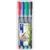 imageStaedtler 318WP4 Lumocolor Permanent Universal Pens Fine Point 06mm Assorted 4 per SetBlack  Blue  Green  Red