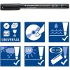 imageStaedtler 318WP4 Lumocolor Permanent Universal Pens Fine Point 06mm Assorted 4 per SetBlack