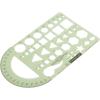 imageStaedtler Template Geometric ShapesSymbols Protractor Inch Scale 95 x 55 Inches 977102