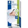 imageSTAEDTLER Lumograph NonPermanent Wet Erase Marker Pen Extra Fine Tip Low Odor Colored Markers Black 3119Black