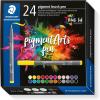 imageSTAEDTLER Pigment Arts Brush Pen  Assorted Basic Colours Pack of 24 371 C24Basic
