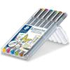 imageSTAEDTLER Pigment Liner Fineliner Pen For Drawing Drafting Journaling Set of 6 Assorted Colors 30805S2SB6multicoloured