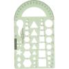 imageStaedtler Template Geometric ShapesSymbols Protractor Inch Scale 95 x 55 Inches 977102