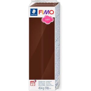 imageSTAEDTLER FIMO Soft Polymer Clay  Oven Bake Clay for Modeling Jewelry Sculpting 1 lb Block White 80210 454 80211LB0Chocolate