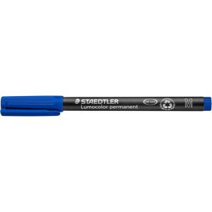 imageSTAEDTLER Lumocolor Universal Pen Broad Chisel Felt Tip Permanent Marker Box of 8 Assorted Color Pens 25mm 314 WP8Blue