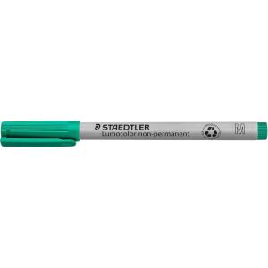 imageSTAEDTLER Lumograph NonPermanent Wet Erase Marker Pen Extra Fine Tip Low Odor Colored Markers Black 3119Green