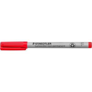 imageSTAEDTLER Lumograph NonPermanent Wet Erase Marker Pen Extra Fine Tip Low Odor Colored Markers Black 3119Red