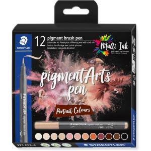 imageSTAEDTLER Pigment Arts Brush Pen  Portrait Colors 12ctMetallic