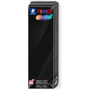 imageStaedtler FIMO Professional Polymer Clay  Artist Oven Bake Clay for Jewelry Sculpting Modelling White 1 Lb Block 80410Black