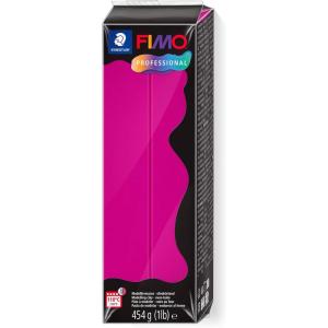 imageStaedtler FIMO Professional Polymer Clay  Artist Oven Bake Clay for Jewelry Sculpting Modelling White 1 Lb Block 80410True Magenta