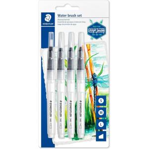 imageStaedtler Refillable Water Brush for Watercolor Effects and Blending Perfect for Painting and Coloring 949 BK1Cpack of 4
