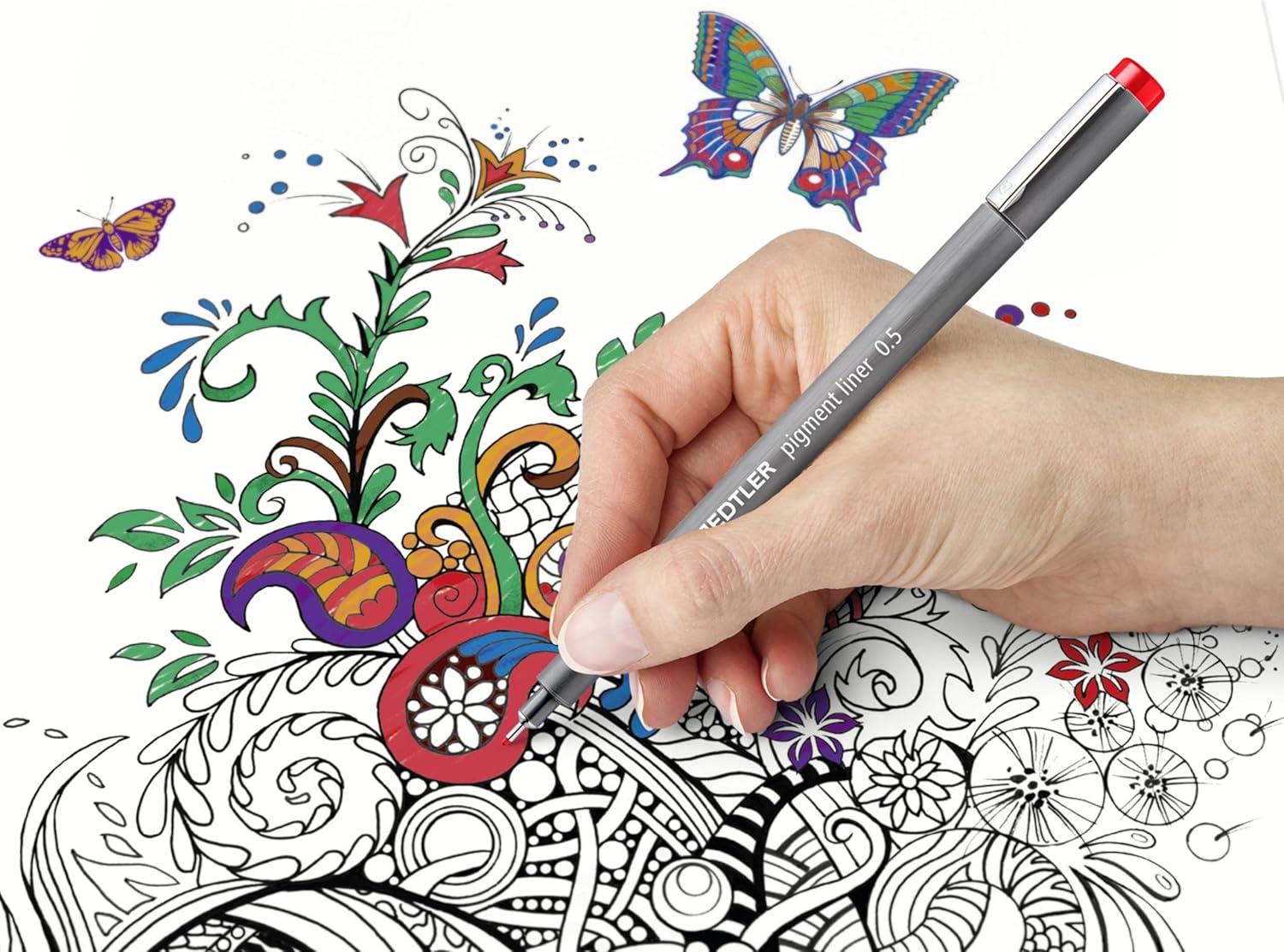 imageStaedtler 30805SB6A6ST Pigment Liners 6PkgAssorted Colors Multicolor