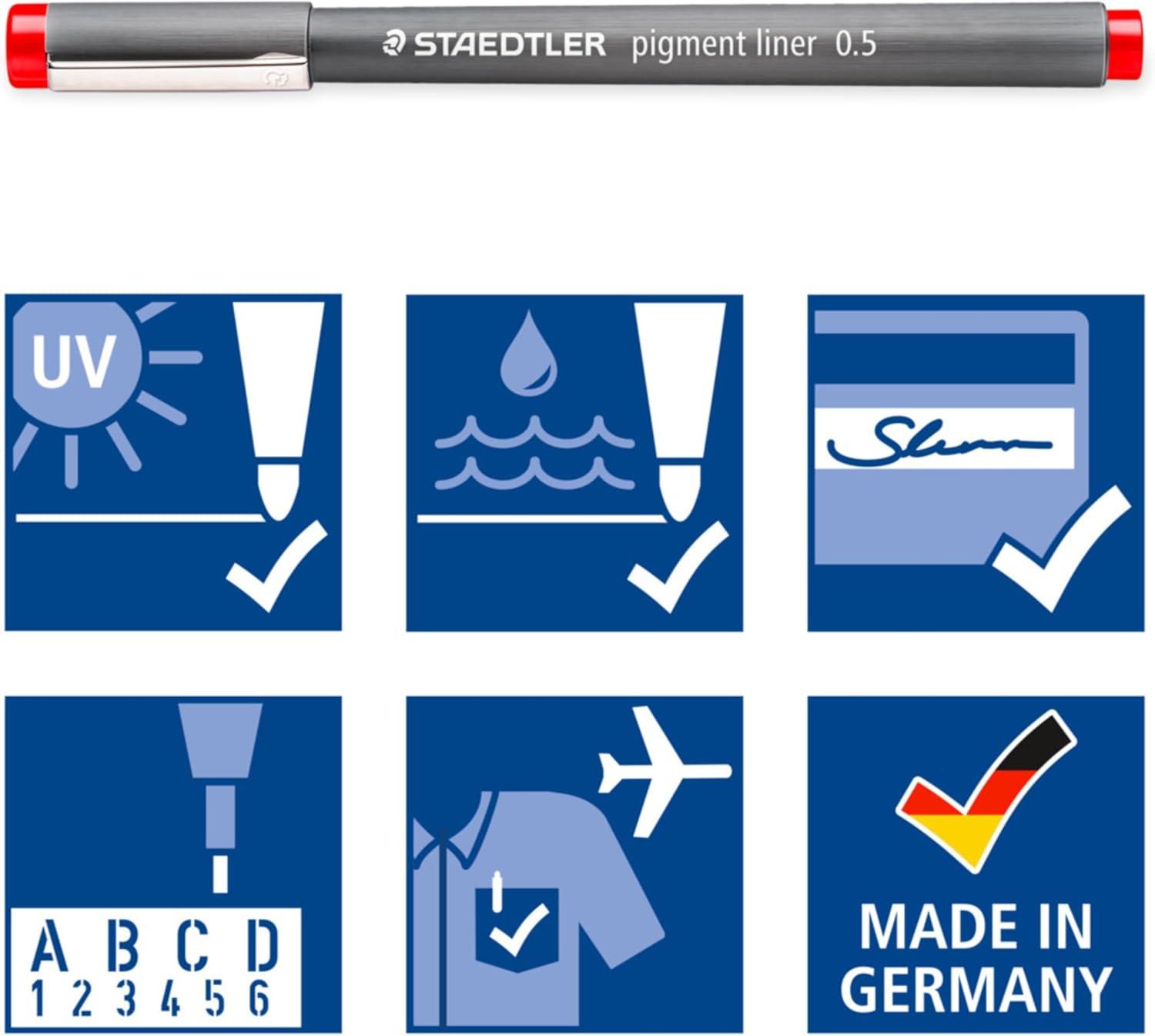 imageStaedtler 30805SB6A6ST Pigment Liners 6PkgAssorted Colors Multicolor