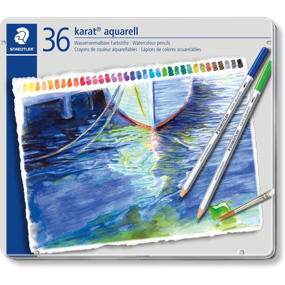 imageStaedtler Set 125 M36 36 Colors Dilshan Watercolor PencilAssorted Colours