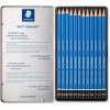 imageSTAEDTLER Lumograph Graphite Drawing ampamp Sketching Pencils Soft Set of 12 Degrees 100G12SSoft