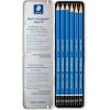 imageSTAEDTLER Lumograph Graphite Drawing and Sketching Pencils 100G6 Set of 6 Degrees in an Attractive Storage Tin 100G6Pencil