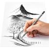 imageSTAEDTLER Mars Lumograph Charcoal Pencils For Drawing PreSharpened Box of 12 Medium Lead 100CMBlack
