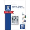 imageSTAEDTLER Metal DoubleHole Pencil Sharpener  Precision 23 ampamp 30 Angles for Standard ampamp Colored Pencils  3Point Blade Design for Sharp Lines