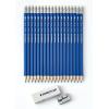 imageSTAEDTLER Norica Pencil Set 18 Presharpened 2 HB Pencils with 1 Eraser ampamp 1 Sharpener BreakResistant Lead