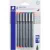 imageStaedtler 30805SB6A6ST Pigment Liners 6PkgAssorted Colors Multicolor