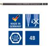 imageStaedtler Mars Lumograph Black Carbon Blend Provides Jet Black Lines Professional Art Pencils Tin of 6 Assorted Black Sketch Pencils 100B G6