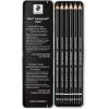 imageStaedtler Mars Lumograph Black Carbon Blend Provides Jet Black Lines Professional Art Pencils Tin of 6 Assorted Black Sketch Pencils 100B G6