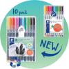 imageStaedtler Triplus Fineliner Porous Point Pen Stick ExtraFine 03 Mm Assorted Ink Colors Silver Barrel 10pack10 Count Pack of 1