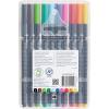 imageStaedtler Triplus Fineliner Porous Point Pen Stick ExtraFine 03 Mm Assorted Ink Colors Silver Barrel 10pack10 Count Pack of 1