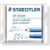 imageStaedtler kneadable Eraser Artist Quality Putty Rubber Moldable kneaded for Graphite and Charcoal 5427 White