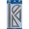 imageSTAEDTLER College Combination Set  Triangle Protractor ampamp Ruler Set Transparent Smoke Plastic with Beveled Edges 4Piece Set