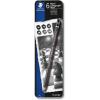 imageStaedtler Mars Lumograph Black Carbon Blend Provides Jet Black Lines Professional Art Pencils Tin of 6 Assorted Black Sketch Pencils 100B G6