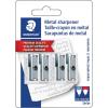 imageStaedtler Metal Sharpeners Double Hole for Pencils and Colored Pencils 2 ea 510 20BK2Silver