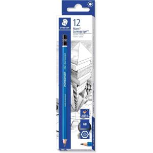 imageSTAEDTLER Mars Lumograph 6B Graphite Art Drawing Pencil Soft BreakResistant Bonded Lead 12 Pack 1006B Grey6B
