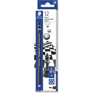 imageSTAEDTLER Mars Lumograph Black Art Pencils Presharpened 2B Artist Pencils Box of 12 100B2B2BBlack