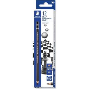 imageSTAEDTLER Mars Lumograph Black Art Pencils Presharpened HB2 Artist Pencils Box of 12 100BHBGrade HB