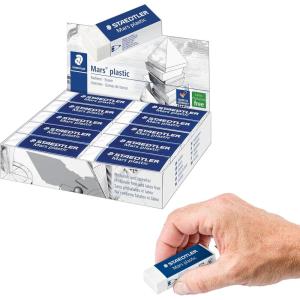 imageSTAEDTLER Mars Plastic Vinyl Erasers 20Pack White Erasers for Clean ampamp Precise Results  LatexFree Minimal Crumbling20 Pack