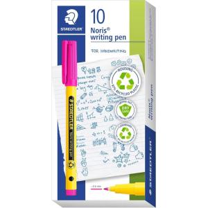 imageSTAEDTLER Noris writing pen  Pale Green box of 10 finelinersMAGENTA