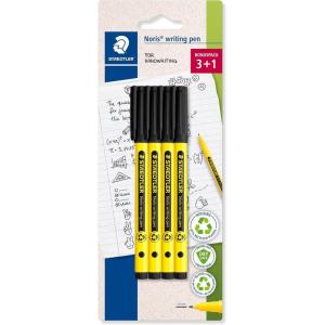 imageSTAEDTLER Noris writing pen box of 6 fineliners in assorted colorsBlue