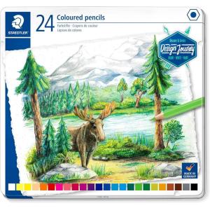 imageSTAEDTLER Super Soft coloring pencils rich pigments perfect for light and dark paper Assorted Color Pencils Box of 24 149C C14Assorted