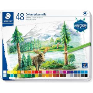 imageSTAEDTLER Super Soft coloring pencils rich pigments perfect for light and dark paper Assorted Color Pencils Box of 24 149C C14assorted colours
